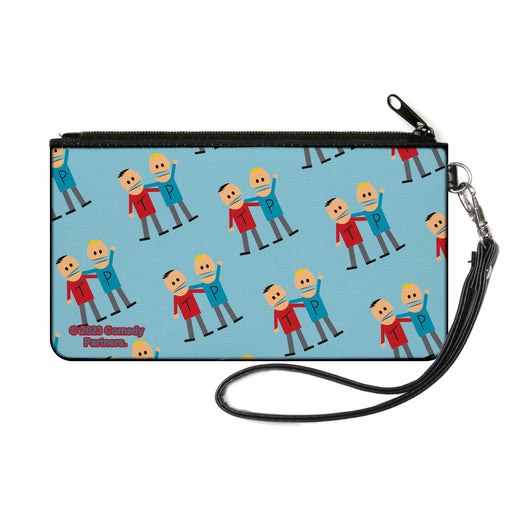 Canvas Zipper Wallet - SMALL - South Park Terrance and Phillip Hugging Pose Blue Canvas Zipper Wallets Comedy Central   