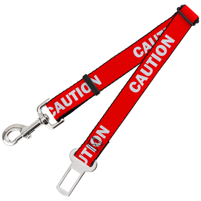 Dog Safety Seatbelt for Cars - Pet Quote CAUTION Red/White Dog Safety Seatbelts for Cars Buckle-Down   