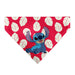 Pet Bandana - Lilo Dress Leaves & Stitch Sitting Pose Red/White Pet Bandanas Disney   