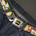 SOUTH PARK Title Logo Full Color Black/Yellow Seatbelt Belt - South Park School Kids Faces Stacked Webbing Seatbelt Belts Comedy Central   