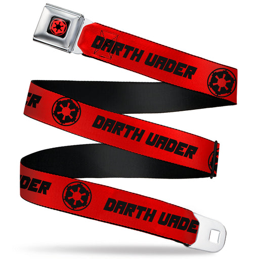Star Wars Galactic Empire Insignia Full Color Black/Red Seatbelt Belt - Star Wars DARTH VADER Text and Galactic Empire Logo Red/Black Webbing Seatbelt Belts Star Wars   