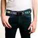 Web Belt Blank Black Buckle - Ted Lasso TEAM LASSO Tea Time Icon Blue/Yellow/Red Webbing Web Belts Ted Lasso   