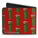 Bi-Fold Wallet - Rick and Morty Holiday Pickle Rick Santa Clause Pose Red Bi-Fold Wallets Rick and Morty   