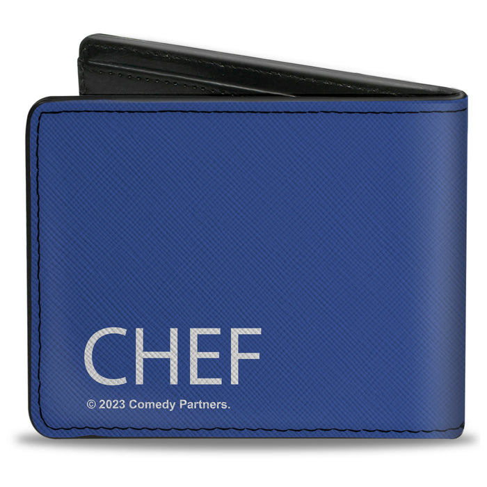 Bi-Fold Wallet - South Park CHEF Pose and Text Blue Bi-Fold Wallets Comedy Central   