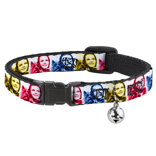 Breakaway Cat Collar with Bell - The Wizard of Oz Dorothy and Toto Pose Blocks Blues/Yellows/Reds Breakaway Cat Collars Warner Bros. Movies   