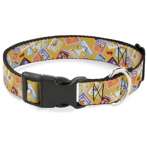 Plastic Clip Collar - The Wizard of Oz Characters Scenes and Icons Collage Yellow Plastic Clip Collars Warner Bros. Movies   