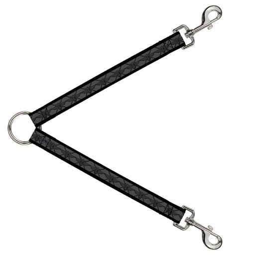 Dog Leash Splitter - BD Monogram2 Gray/Black Dog Leash Splitters Buckle-Down   