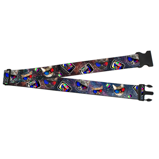 Luggage Strap - 2.0" - 3-D TV Cats in Space Luggage Straps Buckle-Down   