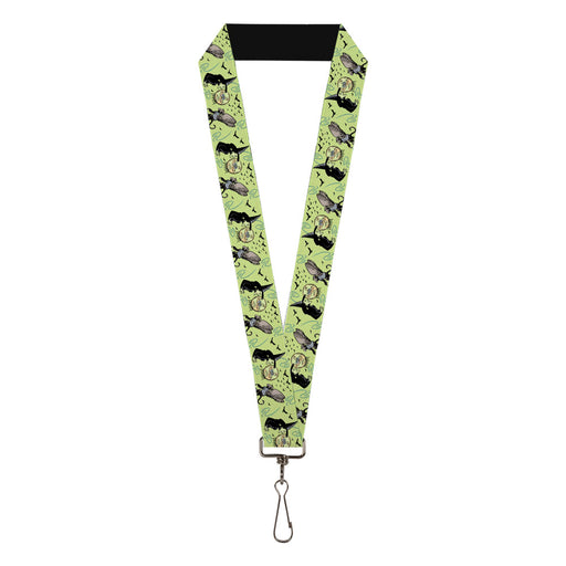 Lanyard - 1.0" - The Wizard of Oz Wicked Witch of the West and Flying Monkeys Greens Lanyards Warner Bros. Movies   