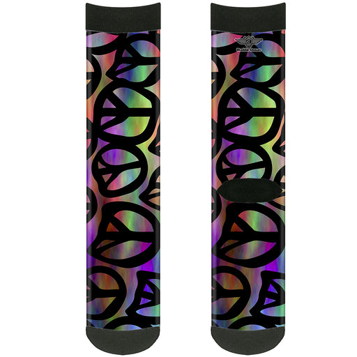 Sock Pair - Polyester - Peace Psychedelic - CREW Socks Buckle-Down   