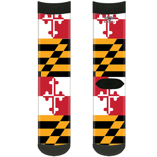 Sock Pair - Polyester - Maryland Flags - CREW Socks Buckle-Down   