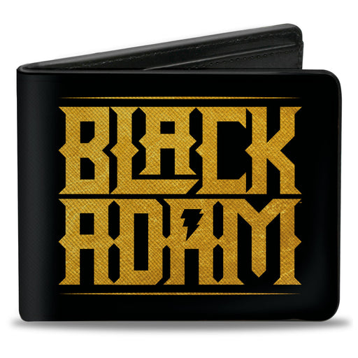 Bi-Fold Wallet - BLACK ADAM Title Logo and Icons Black/Yellow Bi-Fold Wallets DC Comics   