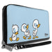 Women's PU Zip Around Wallet Rectangle - Lilo & Stitch 3-Ducklings Pose Baby Blue Clutch Zip Around Wallets Disney   