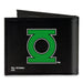 Canvas Bi-Fold Wallet - Green Lantern Logo CLOSE-UP Black Green Canvas Bi-Fold Wallets DC Comics   