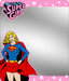 Locker Mirror - SUPER GIRL Standing Pose Stars Pinks White Locker Mirrors DC Comics   
