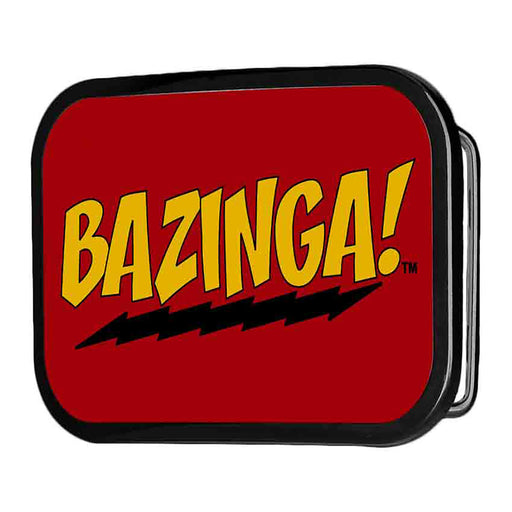 BAZINGA! FCG Red Gold Black - Chrome Rock Star Buckle Belt Buckles The Big Bang Theory   