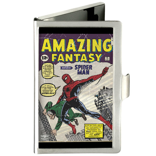 MARVEL COMICS Business Card Holder - SMALL - Spider-Man Carrying Man Amazing Fantasy #15 Comic Book Cover FCG Business Card Holders Marvel Comics   