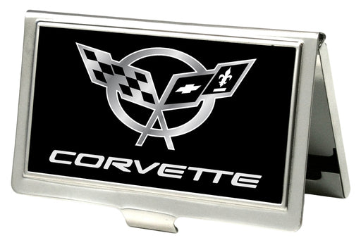 Business Card Holder - SMALL - Corvette FCG Black Silver Business Card Holders GM General Motors   