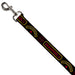 Dog Leash - DEADPOOL'S CHIMICHANGAS and Logo Black/Gold/Red Dog Leashes Marvel Comics   