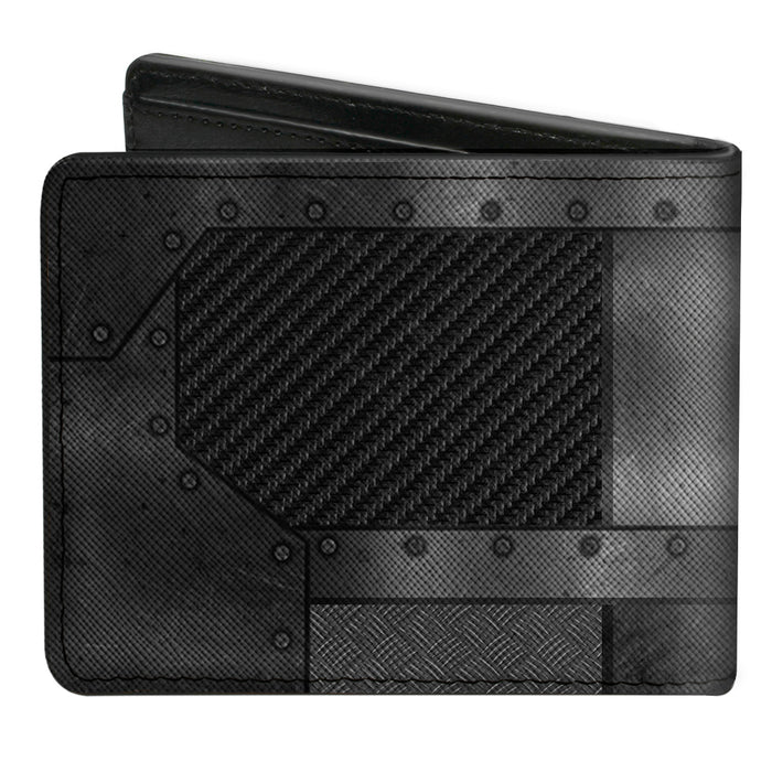Bi-Fold Wallet - RAM Logo Armor Black Grays Silvers Bi-Fold Wallets Ram   