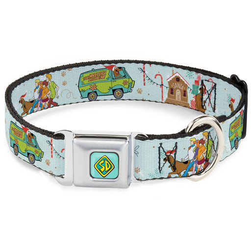 Scooby Doo SD Dog Tag Baby Blue Seatbelt Buckle Collar - Scooby Doo Holiday Scenes and Icons Baby Blue Seatbelt Buckle Collars Scooby Doo   
