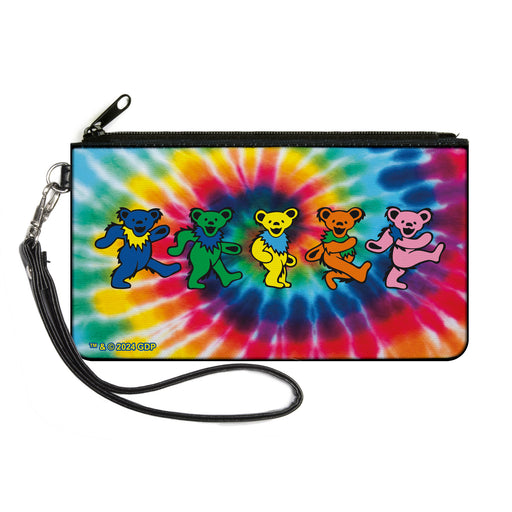 Canvas Zipper Wallet - LARGE - Grateful Dead Dancing Bears Swirl Multi Color Canvas Zipper Wallets Grateful Dead   