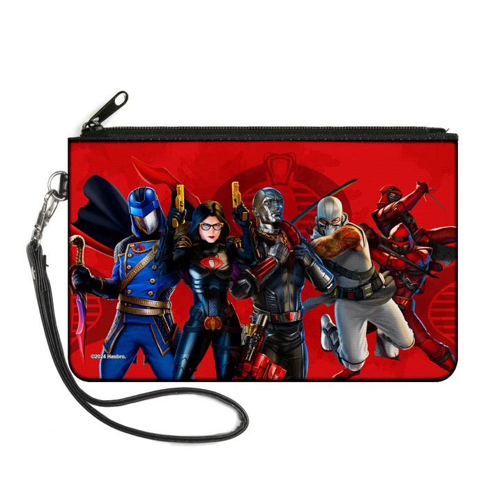 Canvas Zipper Wallet - LARGE - GI Joe COBRA Agents Group Pose and Logo Reds Canvas Zipper Wallets Hasbro