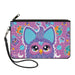 Canvas Zipper Wallet - LARGE - Furby Furbish Phrases and Icons Orange/Pink/Purple Canvas Zipper Wallets Hasbro   