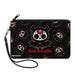 Canvas Zipper Wallet - LARGE - Skelanimals Diego the Bat DEAD N CUDDLY Pose Black/White/Red Canvas Zipper Wallets Hasbro   