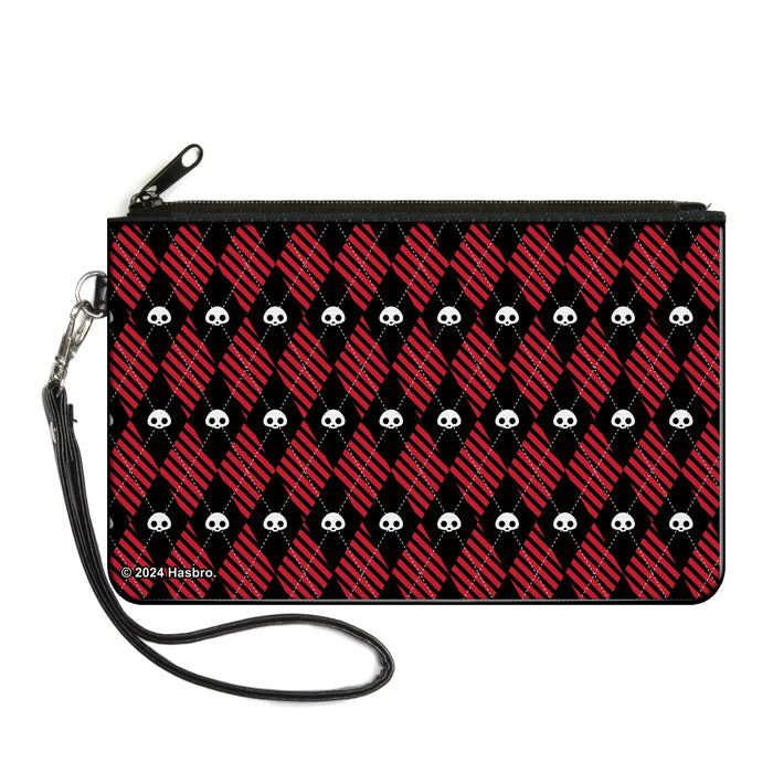 Canvas Zipper Wallet - LARGE - Skelanimals Face Logo and Heart Black/White/Red Canvas Zipper Wallets Hasbro   