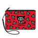 Canvas Zipper Wallet - LARGE - Skelanimals Kit the Cat I STILL PURR Pose Red/Black/White Canvas Zipper Wallets Hasbro   