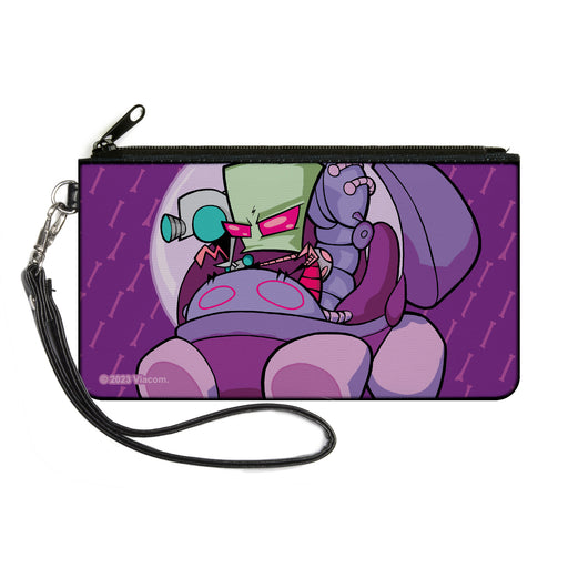 Canvas Zipper Wallet - LARGE - Invader Zim and GIR Voot Cruiser Pose and Bone Purples Canvas Zipper Wallets Nickelodeon   