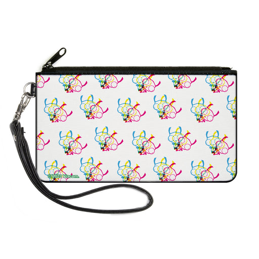 Canvas Zipper Wallet - LARGE - Invader Zim Triple GIR Pose Stack White/Multi Color Canvas Zipper Wallets Nickelodeon   