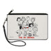 Canvas Zipper Wallet - LARGE - Peanuts Gang THE IN CROWD Group Pose White/Black/Red Canvas Zipper Wallets Peanuts Worldwide LLC   