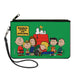 Canvas Zipper Wallet - LARGE - Peanuts Gang HAPINESS IS BEING ONE OF THE GANG Group Pose Green Canvas Zipper Wallets Peanuts Worldwide LLC   