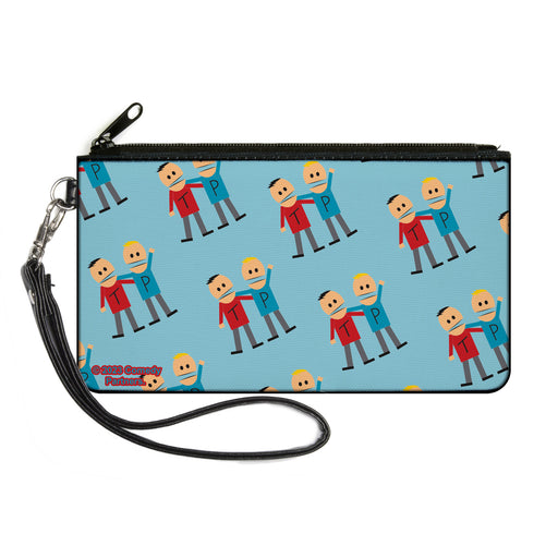 Canvas Zipper Wallet - LARGE - South Park Terrance and Phillip Hugging Pose Blue Canvas Zipper Wallets Comedy Central   