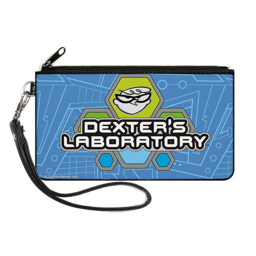 Canvas Zipper Wallet - LARGE - DEXTER'S LABORATORY Title Logo and Dexter Pose Blues Canvas Zipper Wallets Warner Bros. Animation   