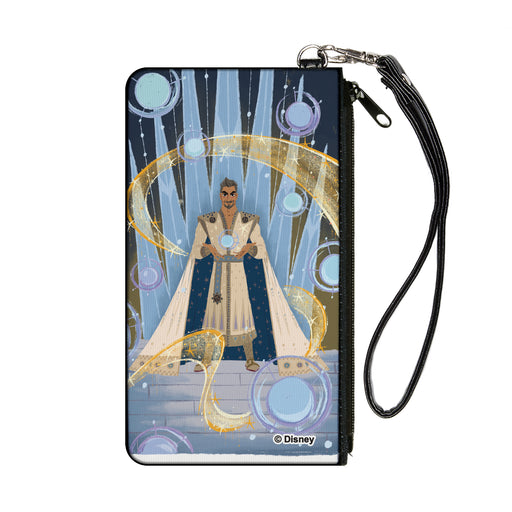 Canvas Zipper Wallet - SMALL - Wish King Magnifico Orb and Swirl Pose Blues/Yellows Canvas Zipper Wallets Disney   