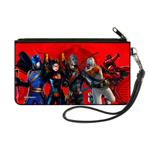 Canvas Zipper Wallet - SMALL - GI Joe COBRA Agents Group Pose and Logo Reds Canvas Zipper Wallets Hasbro