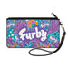 Canvas Zipper Wallet - SMALL - FURBY Title Logo Fur Print Blues/Purple/White Canvas Zipper Wallets Hasbro   