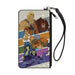 Canvas Zipper Wallet - SMALL - Masters of the Universe Character Stripe Poses White/Multi Color Canvas Zipper Wallets Mattel