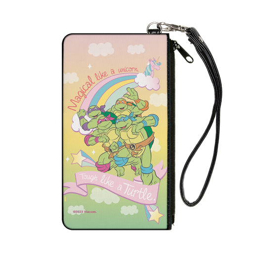 Canvas Zipper Wallet - SMALL - Classic TMNT Turtles Pose19 MAGICAL LIKE A UNICORN-TOUGH LIKE A TURTLE Multi Pastel Canvas Zipper Wallets Nickelodeon   