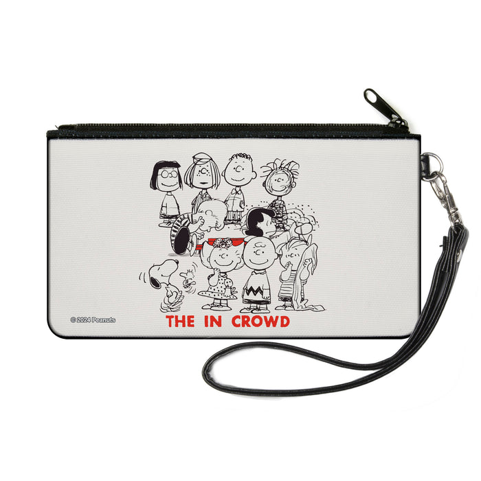 Canvas Zipper Wallet - SMALL - Peanuts Gang THE IN CROWD Group Pose White/Black/Red Canvas Zipper Wallets Peanuts Worldwide LLC   