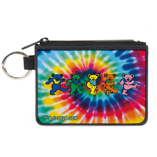 Canvas Zipper Wallet - MINI X-SMALL - Grateful Dead Dancing Bears Swirl Multi Color Canvas Zipper Wallets Grateful Dead   