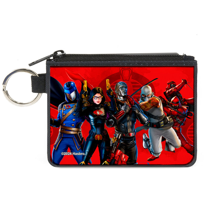 Canvas Zipper Wallet - MINI X-SMALL - GI Joe COBRA Agents Group Pose and Logo Reds Canvas Zipper Wallets Hasbro