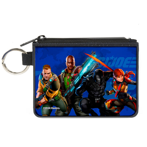 Canvas Zipper Wallet - MINI X-SMALL - GI Joe Unit Agents Group Pose and Logo Blues Canvas Zipper Wallets Hasbro