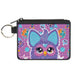 Canvas Zipper Wallet - MINI X-SMALL - Furby Purple Excited Furby Pose and Icons Grid Collage Pink/Purple Canvas Zipper Wallets Hasbro   