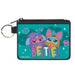 Canvas Zipper Wallet - MINI X-SMALL - Furby Purple and Orange Furby BESTIES Pose Teal Canvas Zipper Wallets Hasbro   