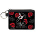 Canvas Zipper Wallet - MINI X-SMALL - Skelanimals Bonita the Unicorn NEED LOVE Pose Black/Gray/Red/White Canvas Zipper Wallets Hasbro   