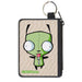 Canvas Zipper Wallet - MINI X-SMALL - Invader Zim GIR Pose and Bone Tan/White Canvas Zipper Wallets Nickelodeon   